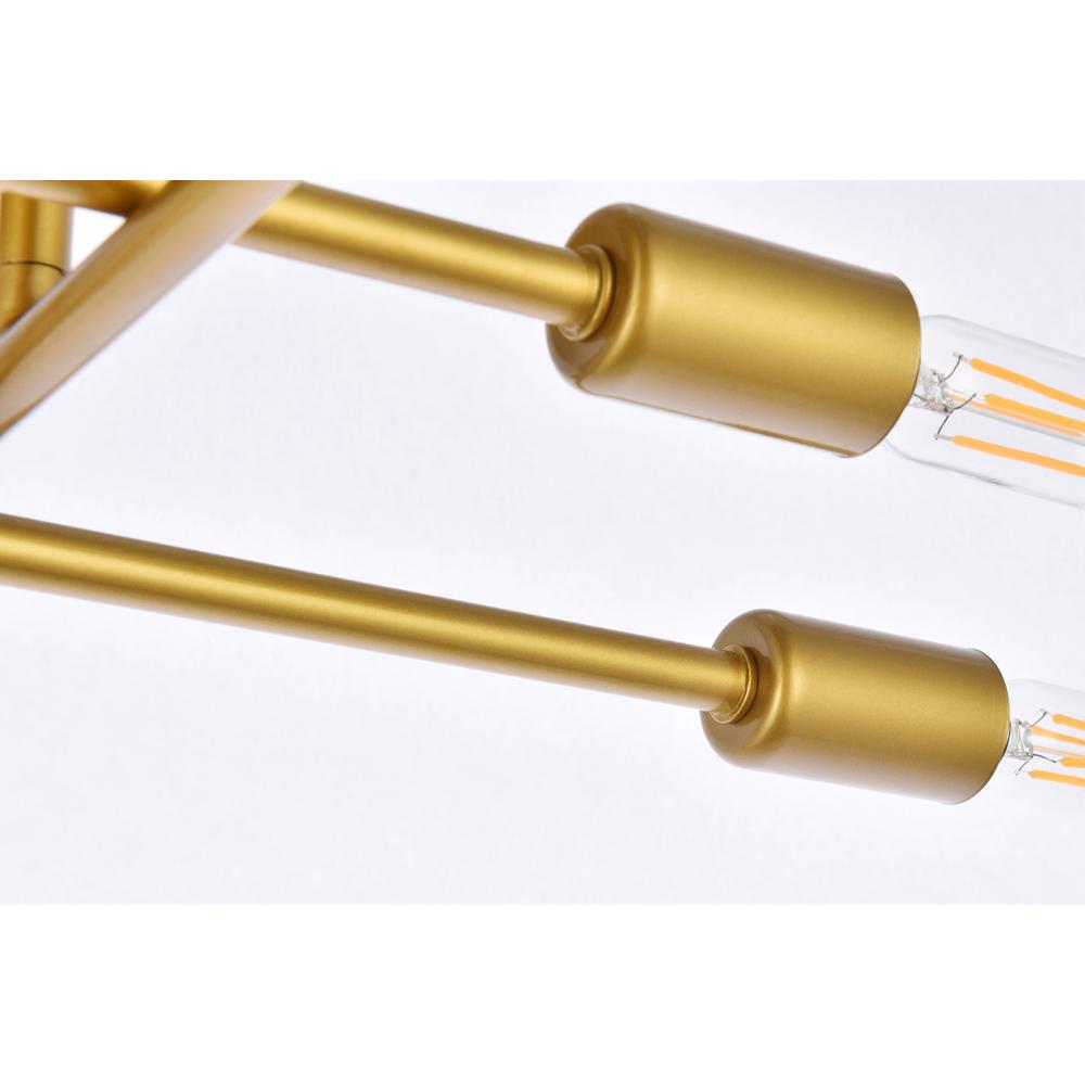 Script 8 lights brass flush mount. Picture 5