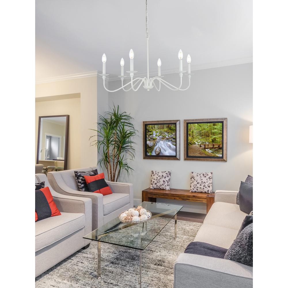 Rohan 36 inch chandelier in White. Picture 8