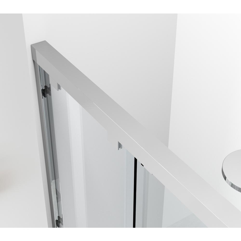 Semi-frameless tub door 60 x 60 Polished Chrome. Picture 4