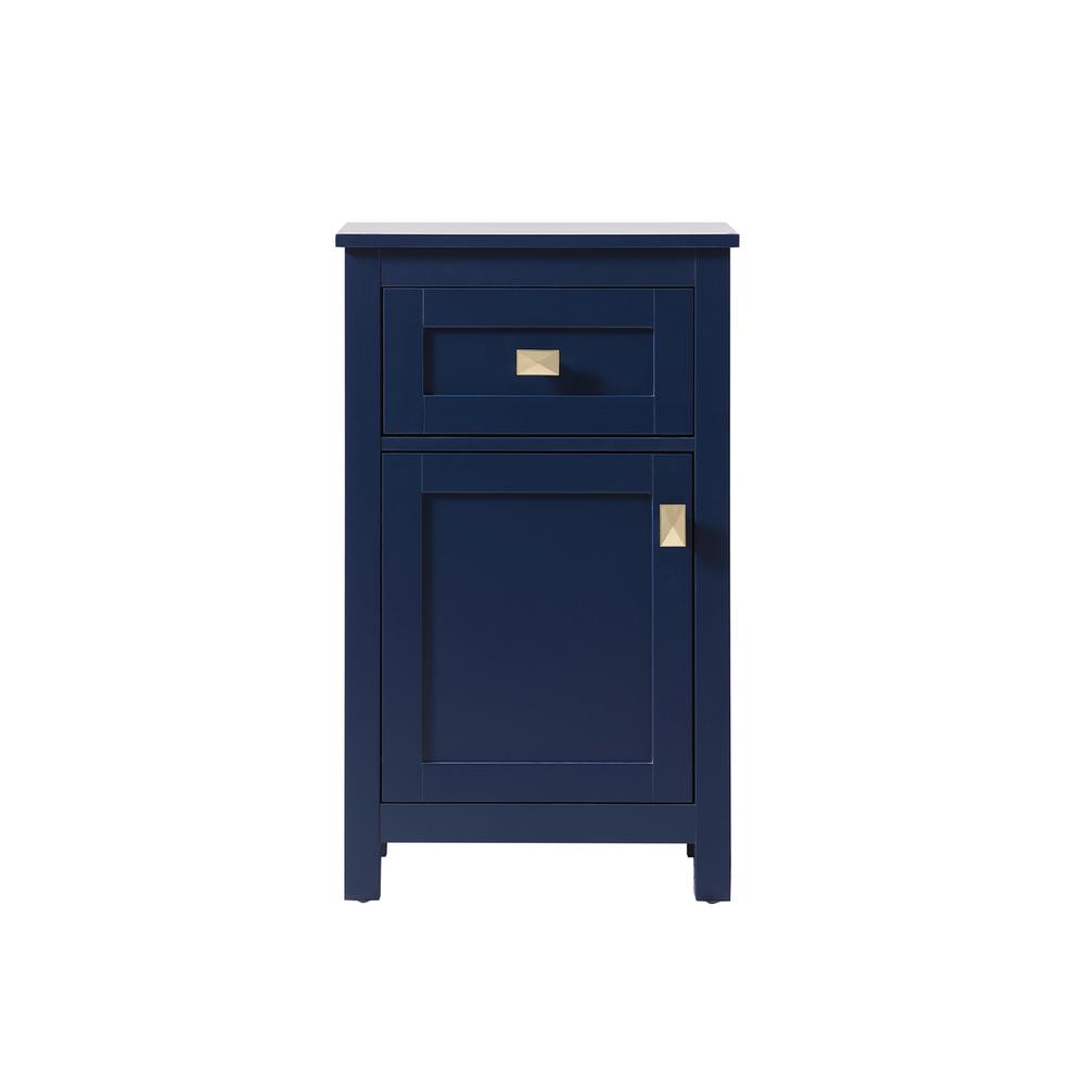 18 Inch Wide Bathroom Storage Freedstanding Cabinet In Blue. Picture 1