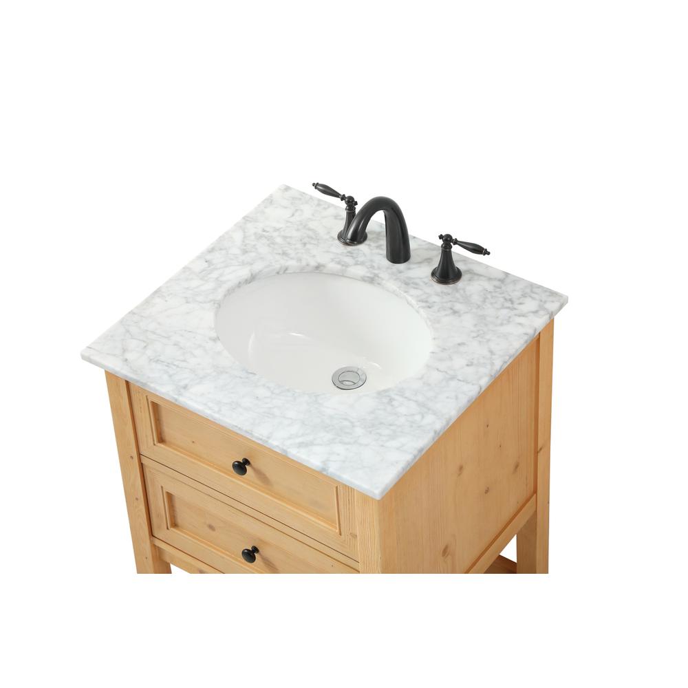 24 inch Single bathroom vanity in natural wood. Picture 10