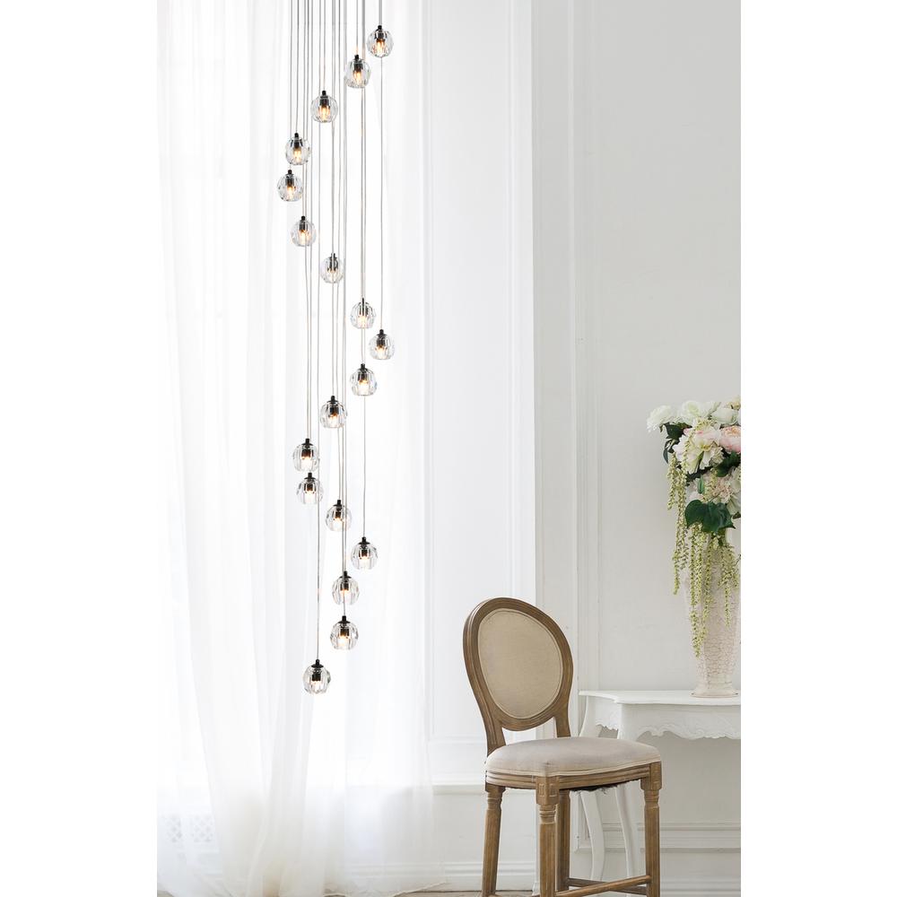Eren 18 lights Black pendant. Picture 6