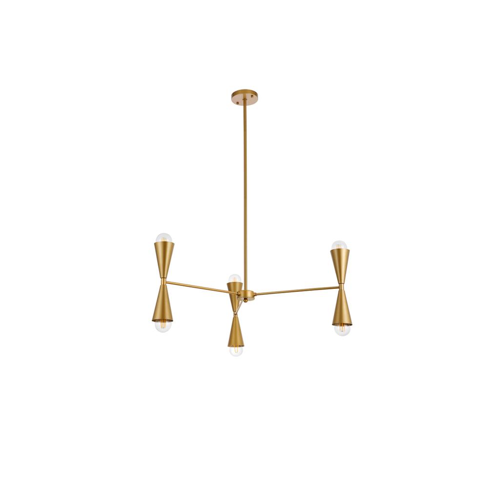 Cade 34 inch pendant in brass. Picture 6