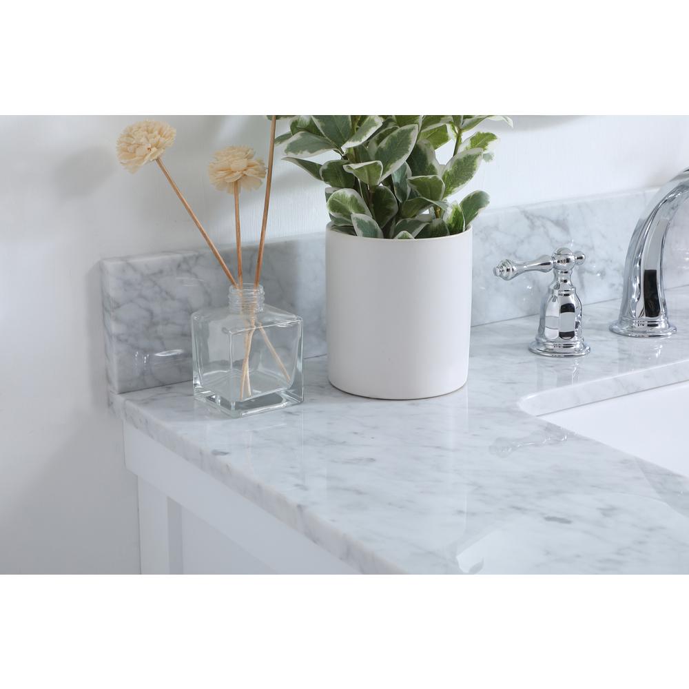 36 inch Single bathroom vanity in white with backsplash. Picture 5