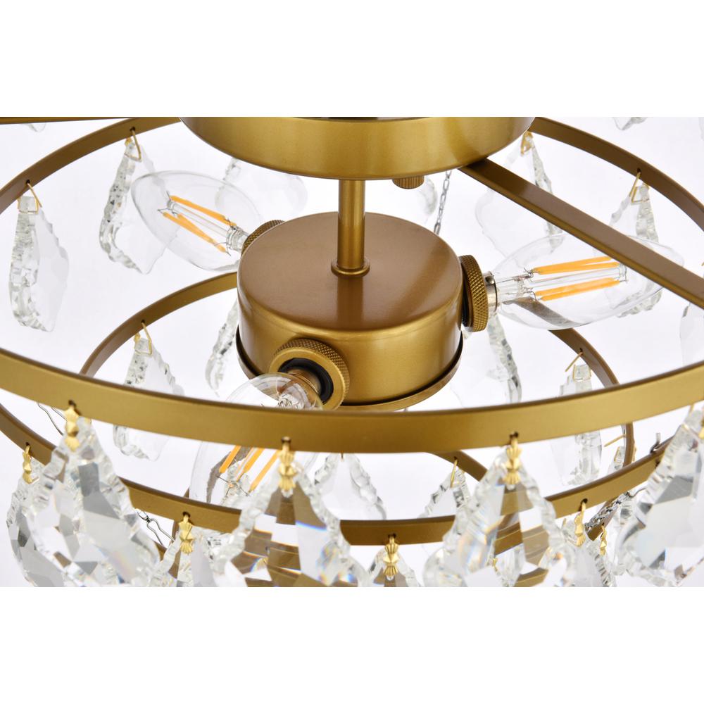 Ella 14 inch flush mount in brass. Picture 5
