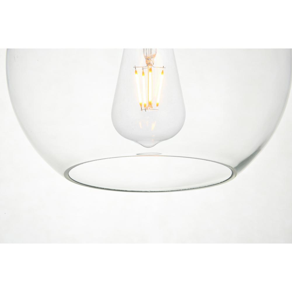 Baxter 7 Lights Black Pendant With Clear Glass. Picture 3
