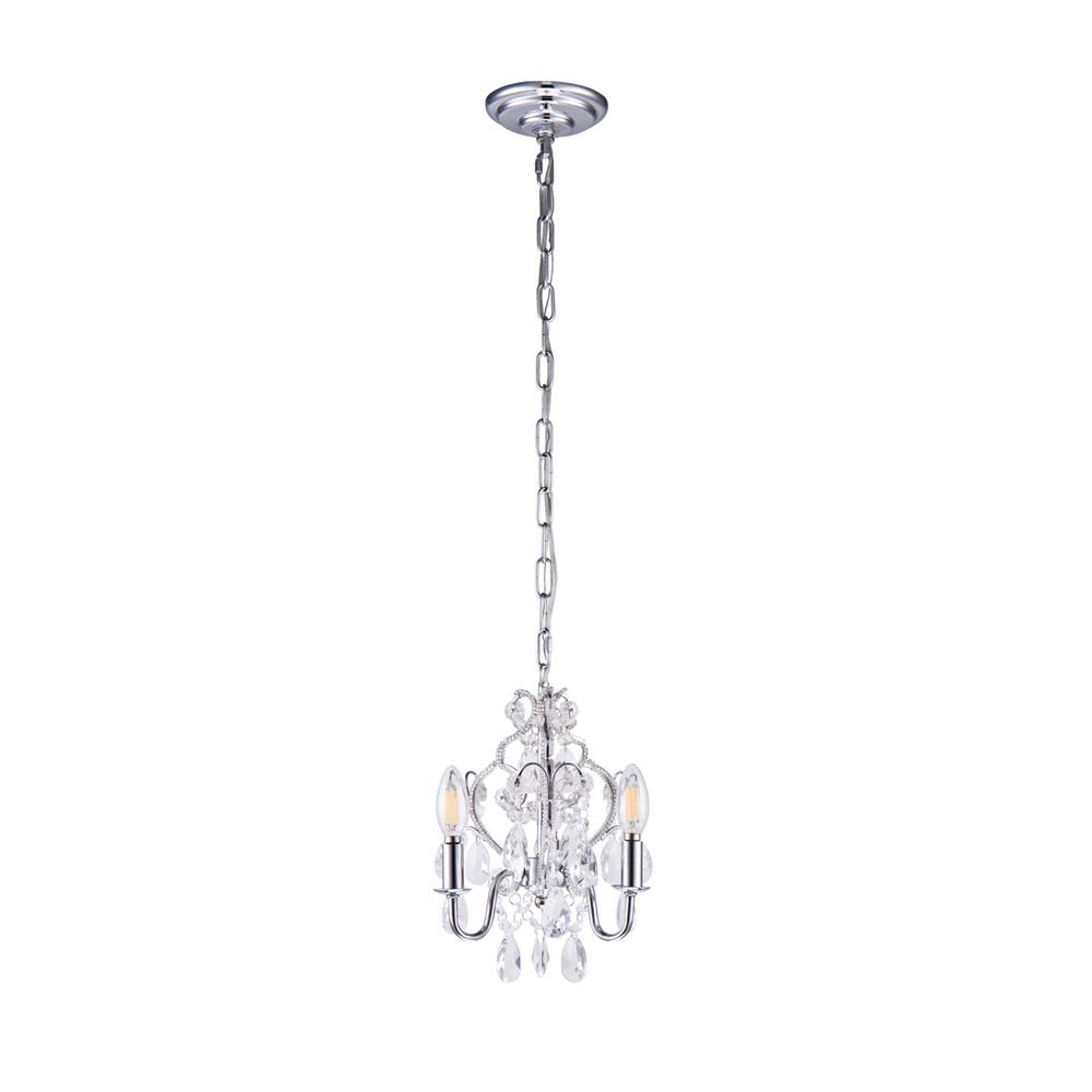 Karter Collection Pendant D9.5 H12.2 Lt:3 Chrome Finish. Picture 1