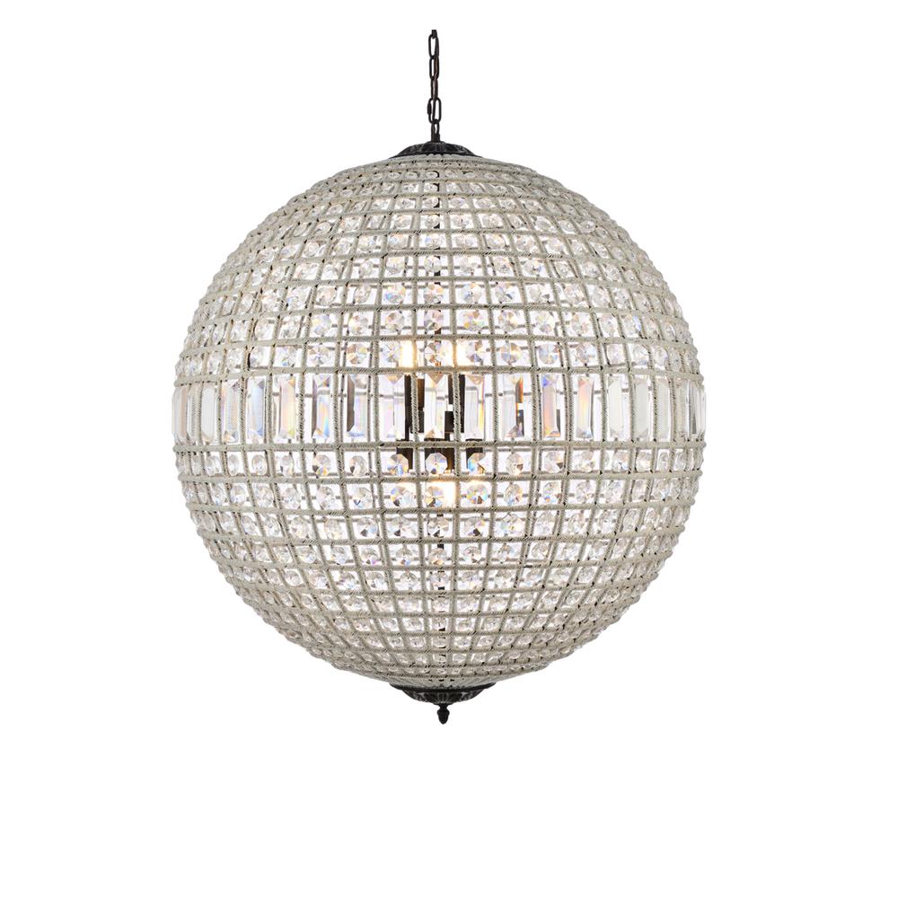 Olivia 8 light Dark Bronze Chandelier Clear Royal Cut Crystal. Picture 2