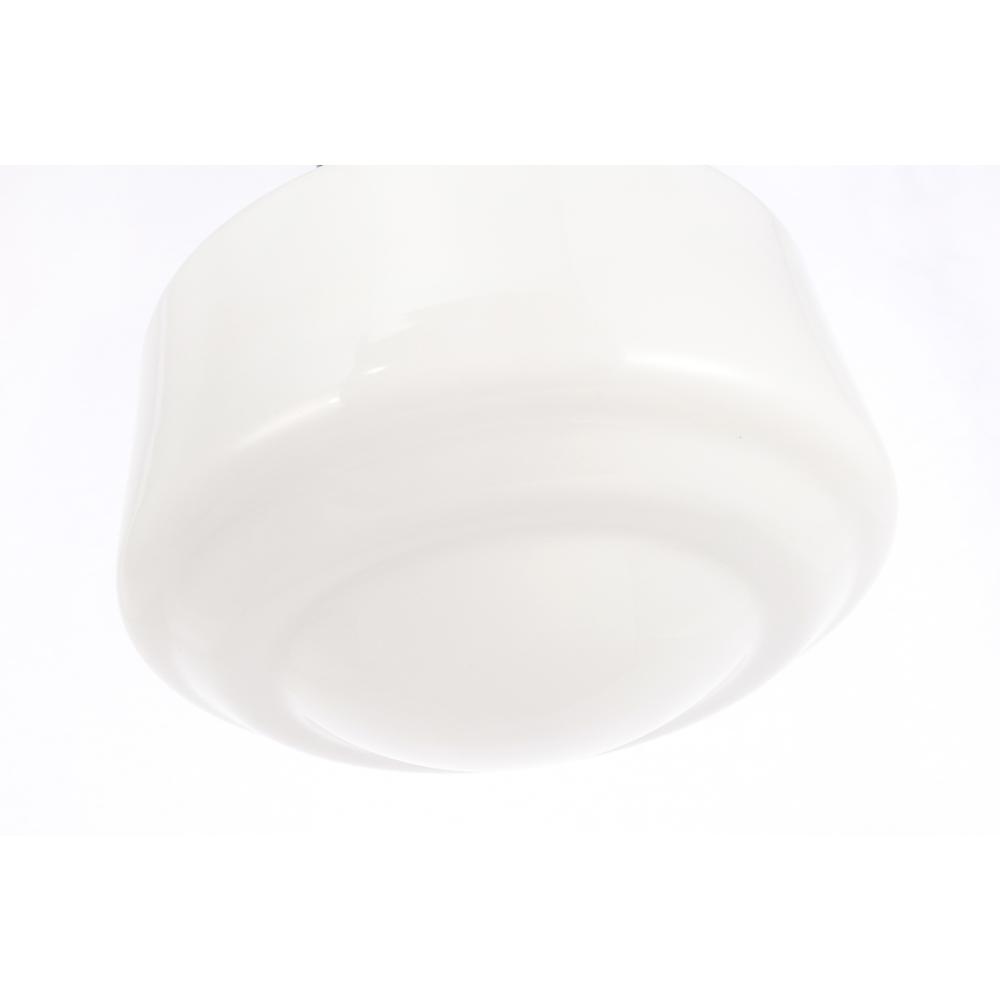 Lyle 1 light Black and frosted white glass Flush mount. Picture 10