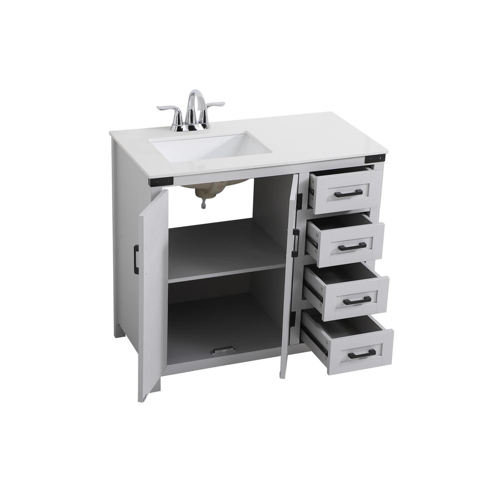 36 inch bathroom vanity in Grey. Picture 8