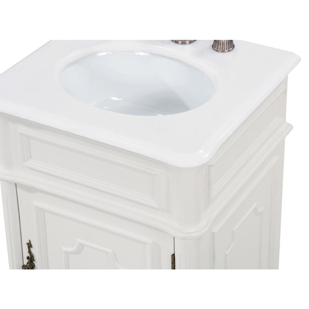 21 inch Single Bathroom vanity in Antique White. Picture 6