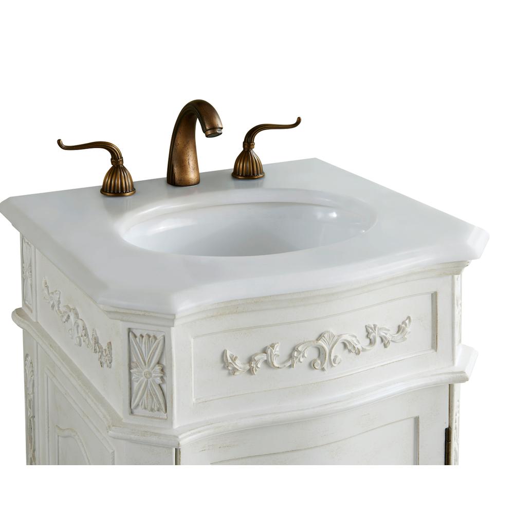 21 inch Single Bathroom vanity in Antique White. Picture 4