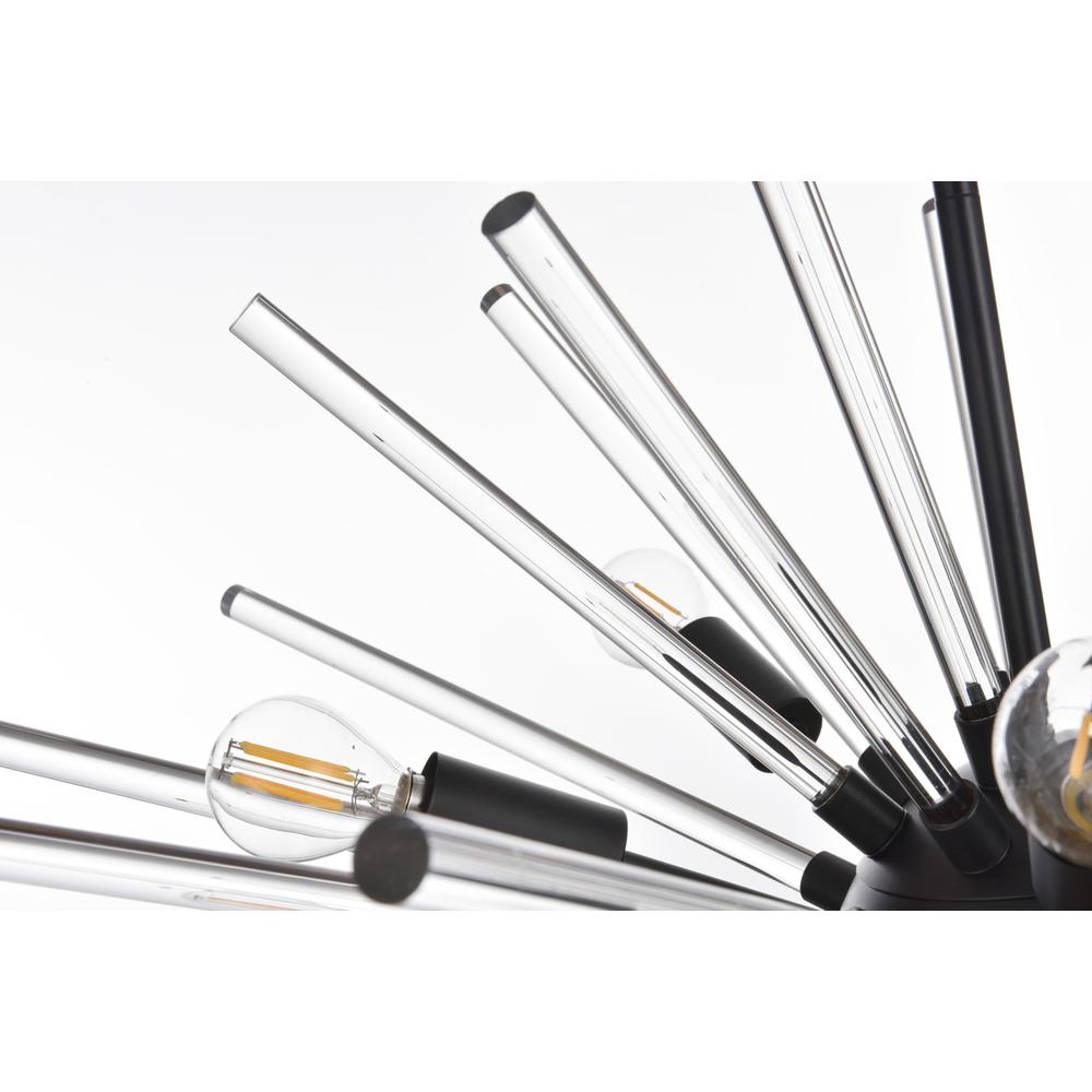 Sienna 36 inch crystal rod pendant in black. Picture 4