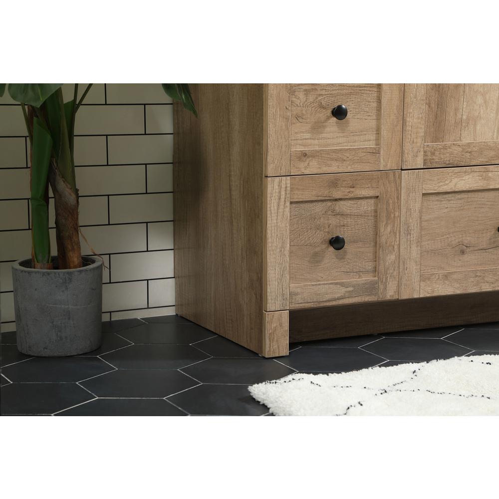 48 inch Single bathroom vanity in natural oak with backsplash. Picture 6
