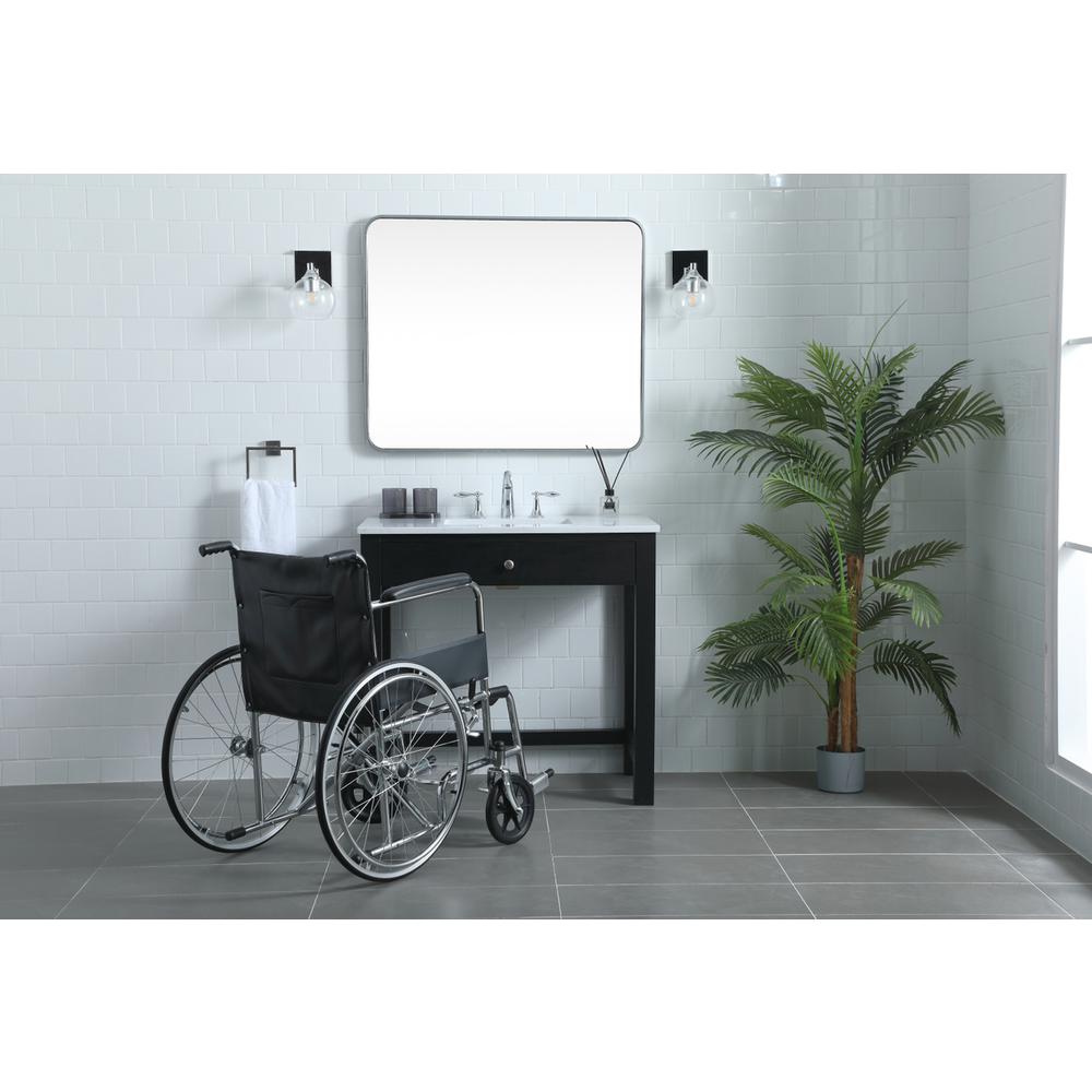 36 Inch ADA Compliant Bathroom Vanity In Black. Picture 4