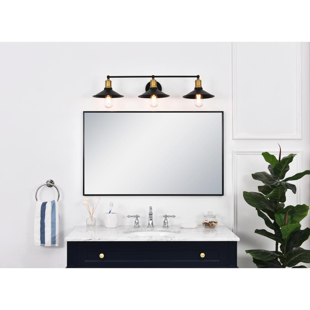 Etude 3 light brass and black Wall Sconce. Picture 13