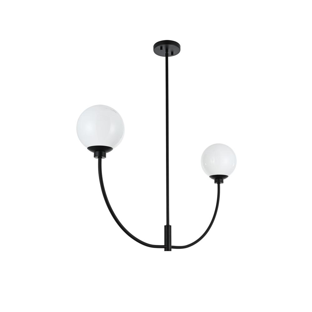 Nyomi 36 inch chandelier in Black. Picture 6