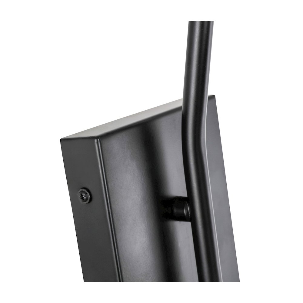 Kace 1 Light Black And Frosted White Glass Wall Sconce. Picture 13
