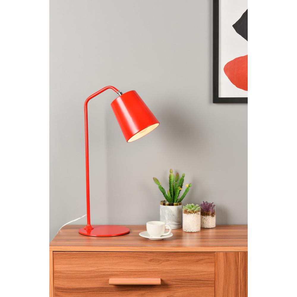 Leroy 1 light red table lamp. Picture 8