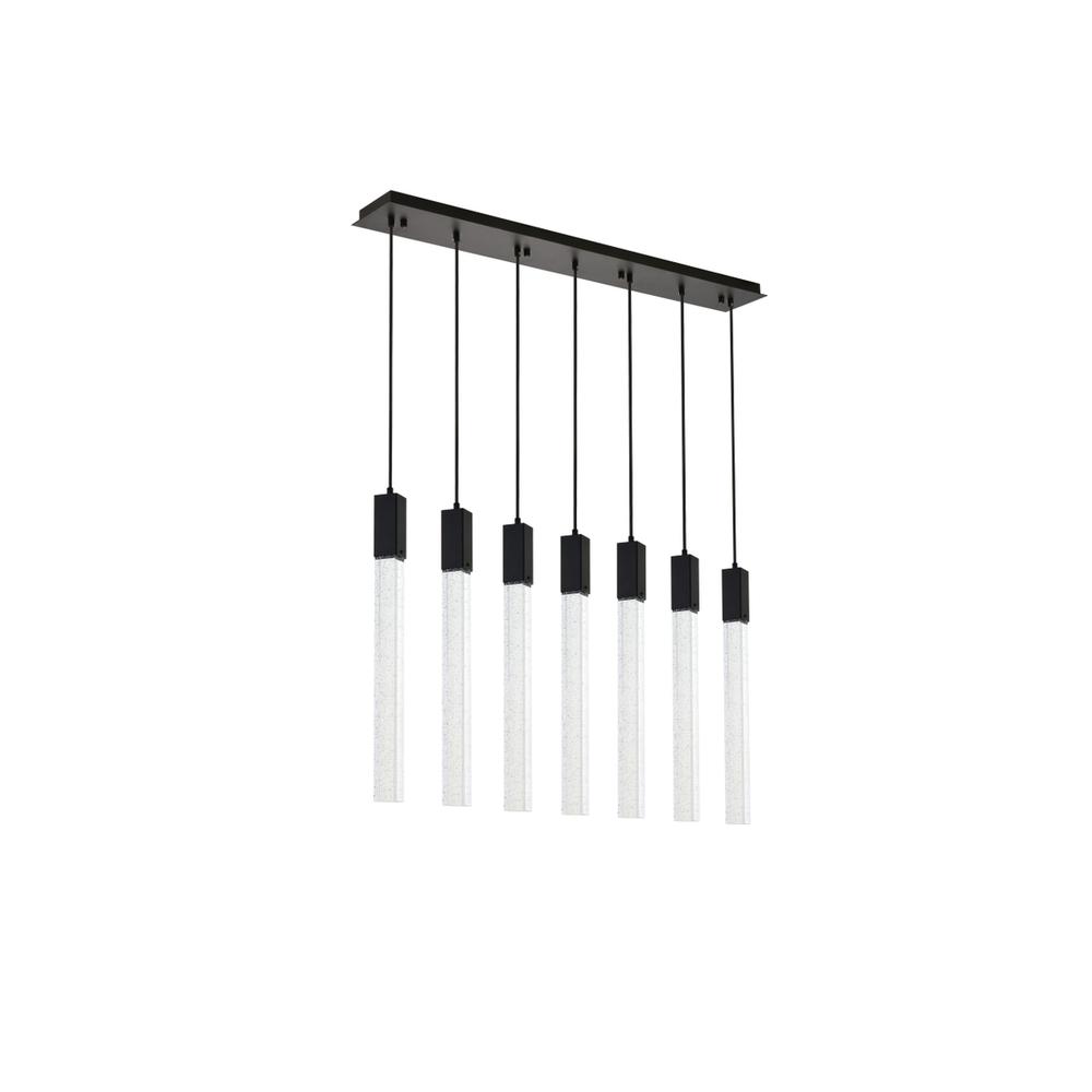 Weston 7 lights pendant in black. Picture 6