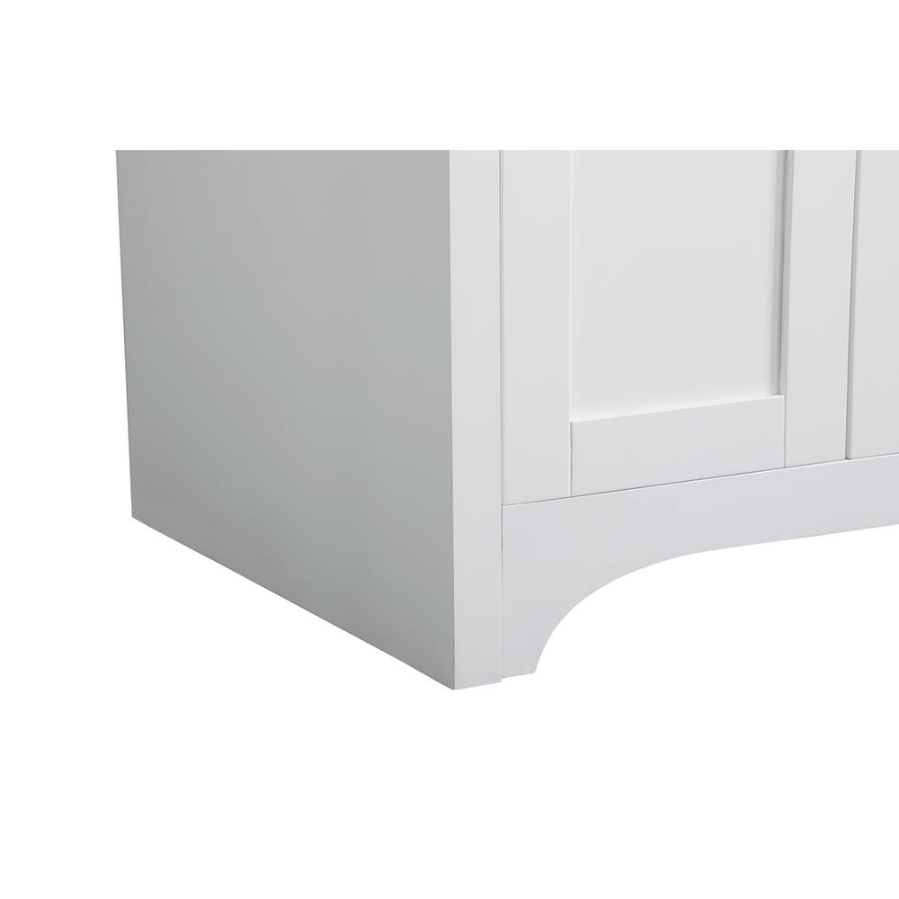 36 inch Single Bathroom Vanity in White with Backsplash. Picture 13