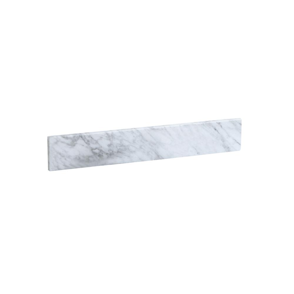 24 inch backsplash in carrara white. Picture 3