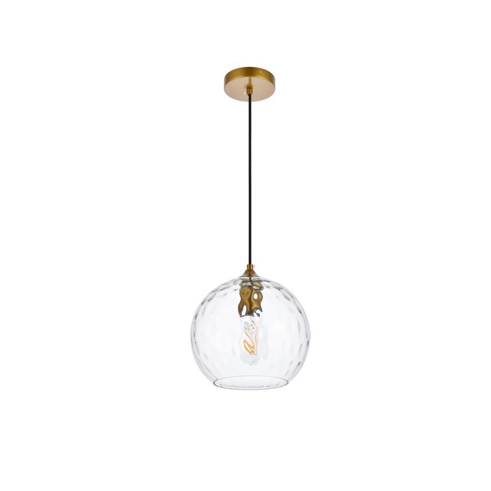 Cashel 10 inch light brass pendant. Picture 6