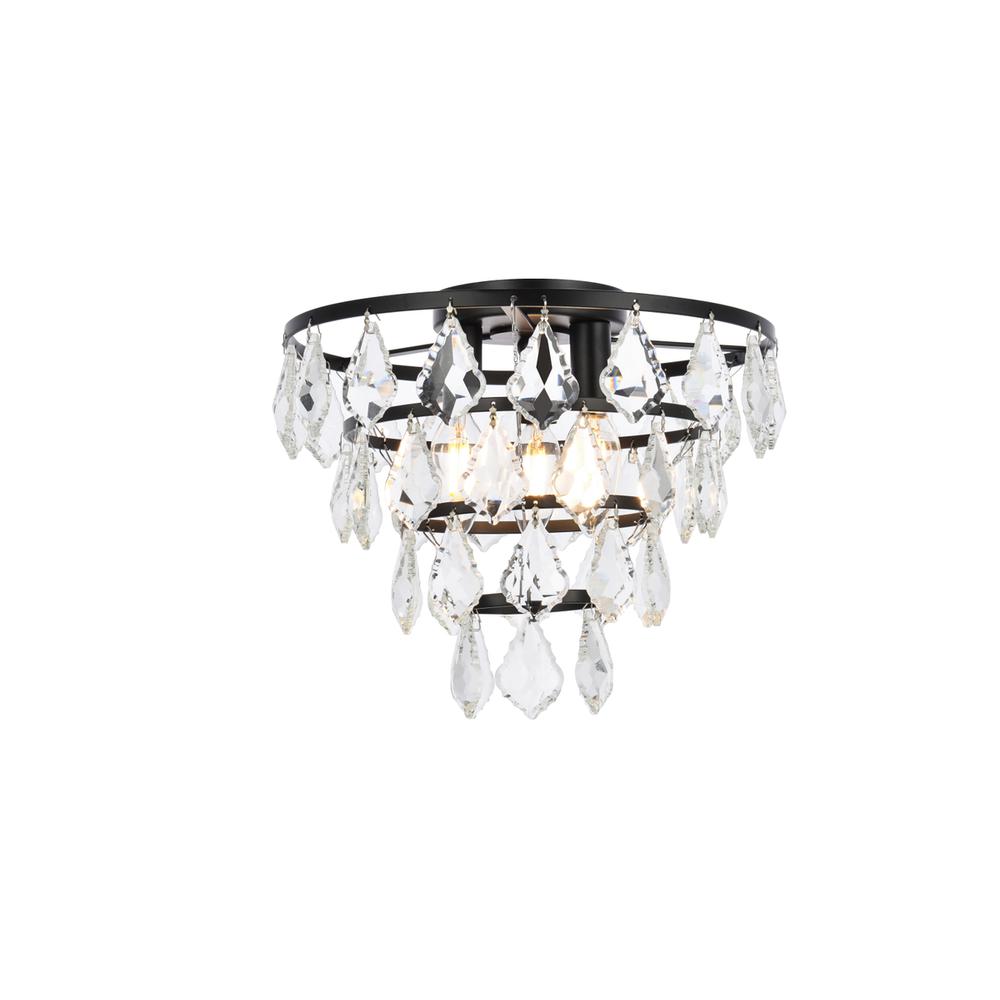 Ella 12 inch flush mount in black. Picture 1