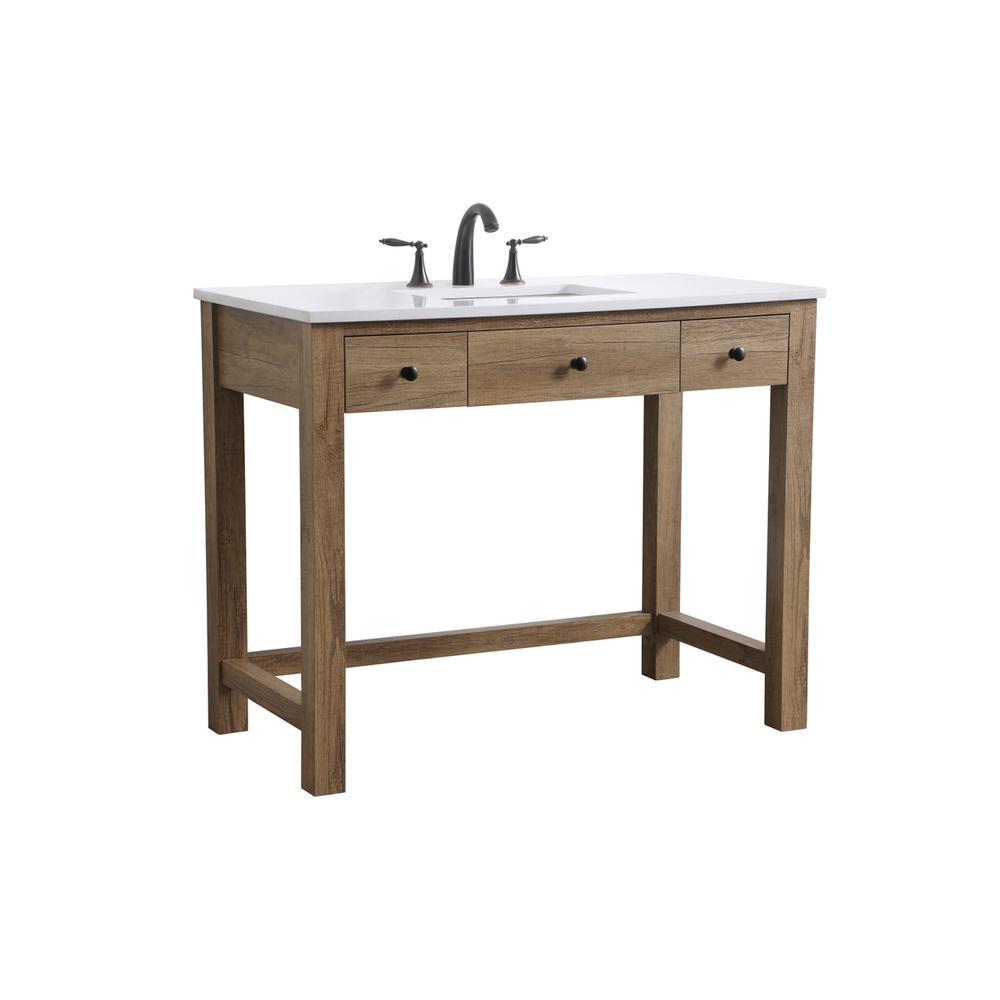 42 Inch ADA Compliant Bathroom Vanity In Natural Oak. Picture 7