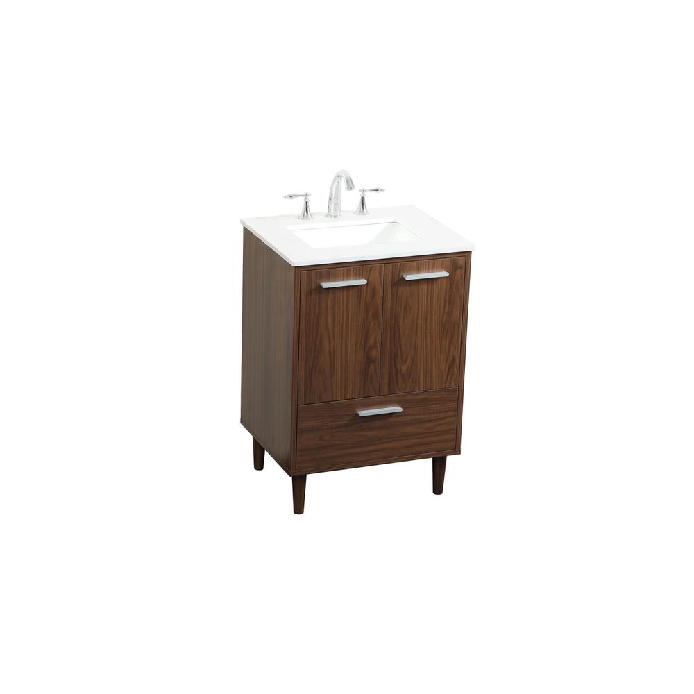 24 inch bathroom vanity in Walnut. Picture 8