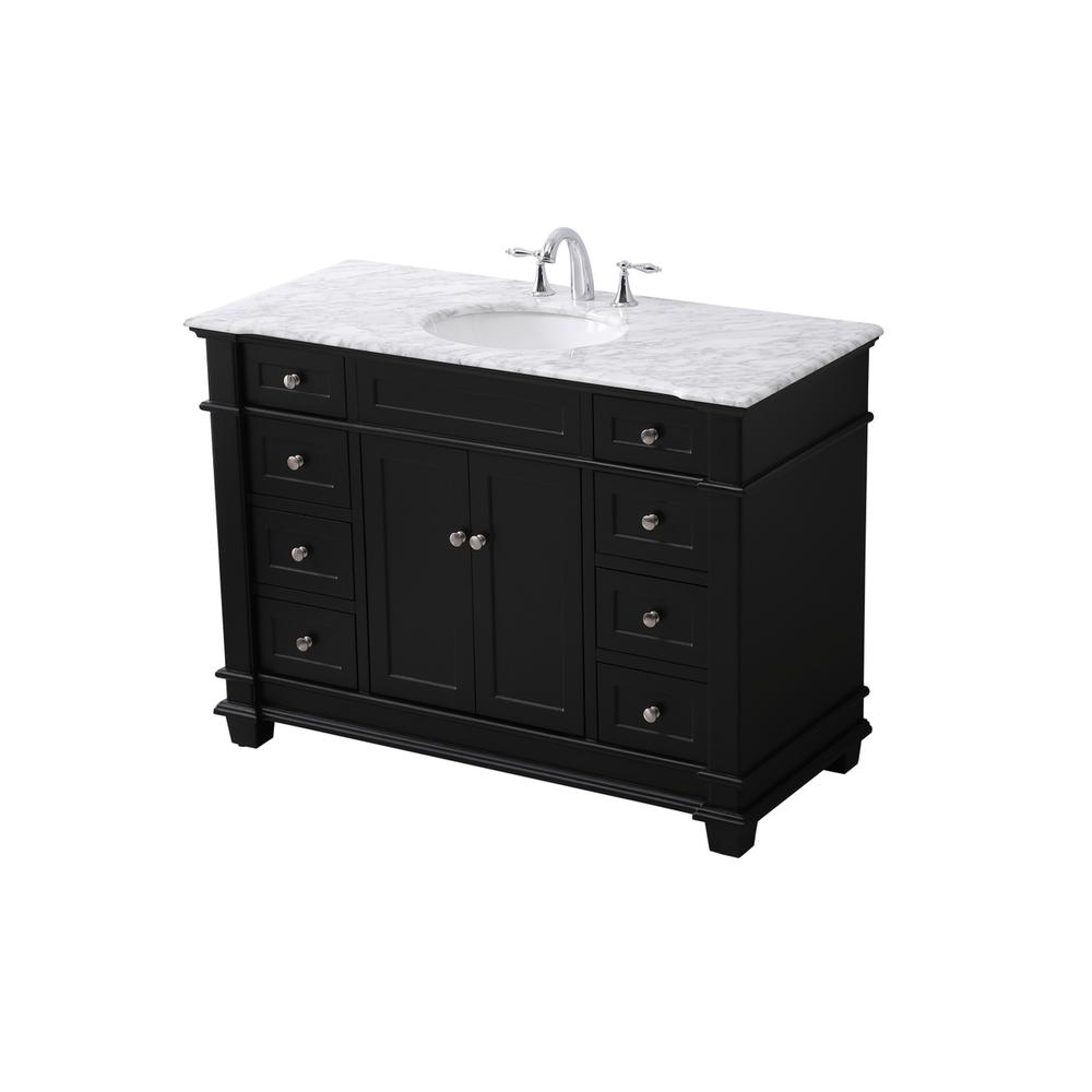 48 inch Single bathroom vanity set in black. Picture 8