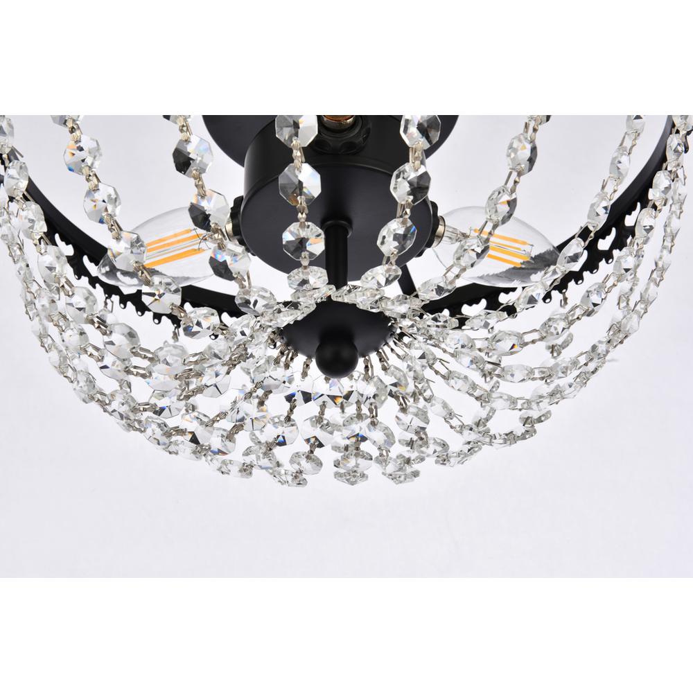 Kylie 14 inch flush mount in black. Picture 3