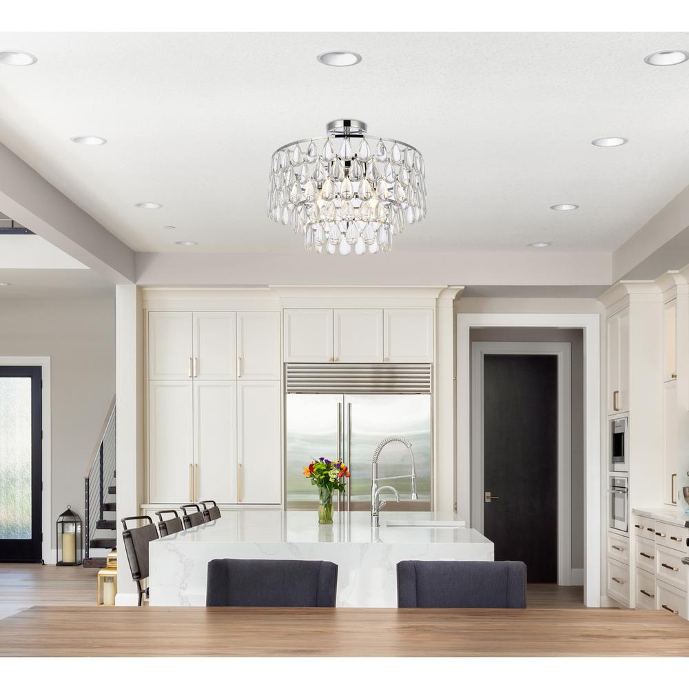 Mila 18 inch flush mount in chrome. Picture 8