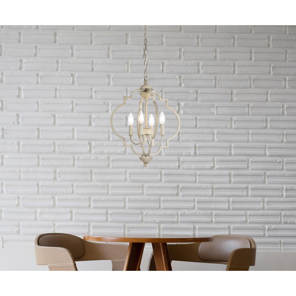 Sandara 4 lights pendant in weathered dove. Picture 8