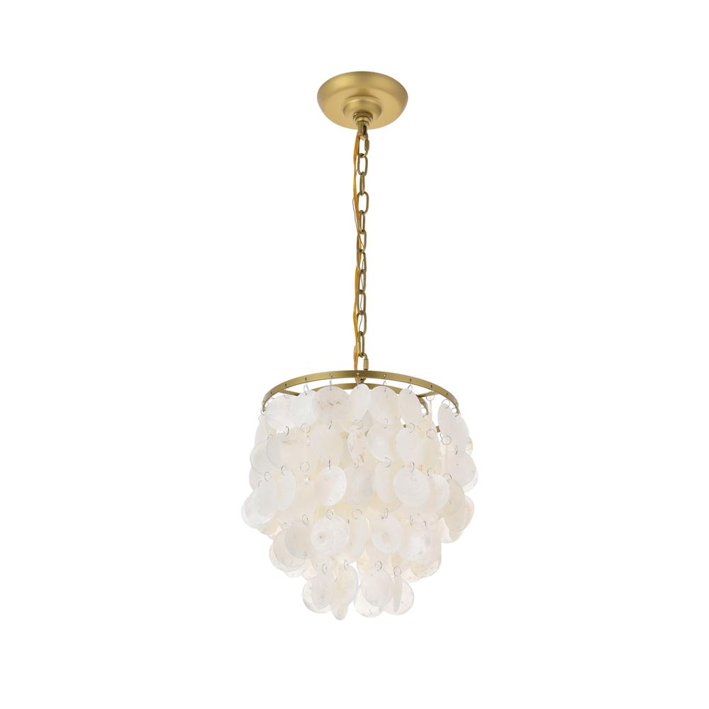 Selene 1 light Brass Pendant. Picture 7