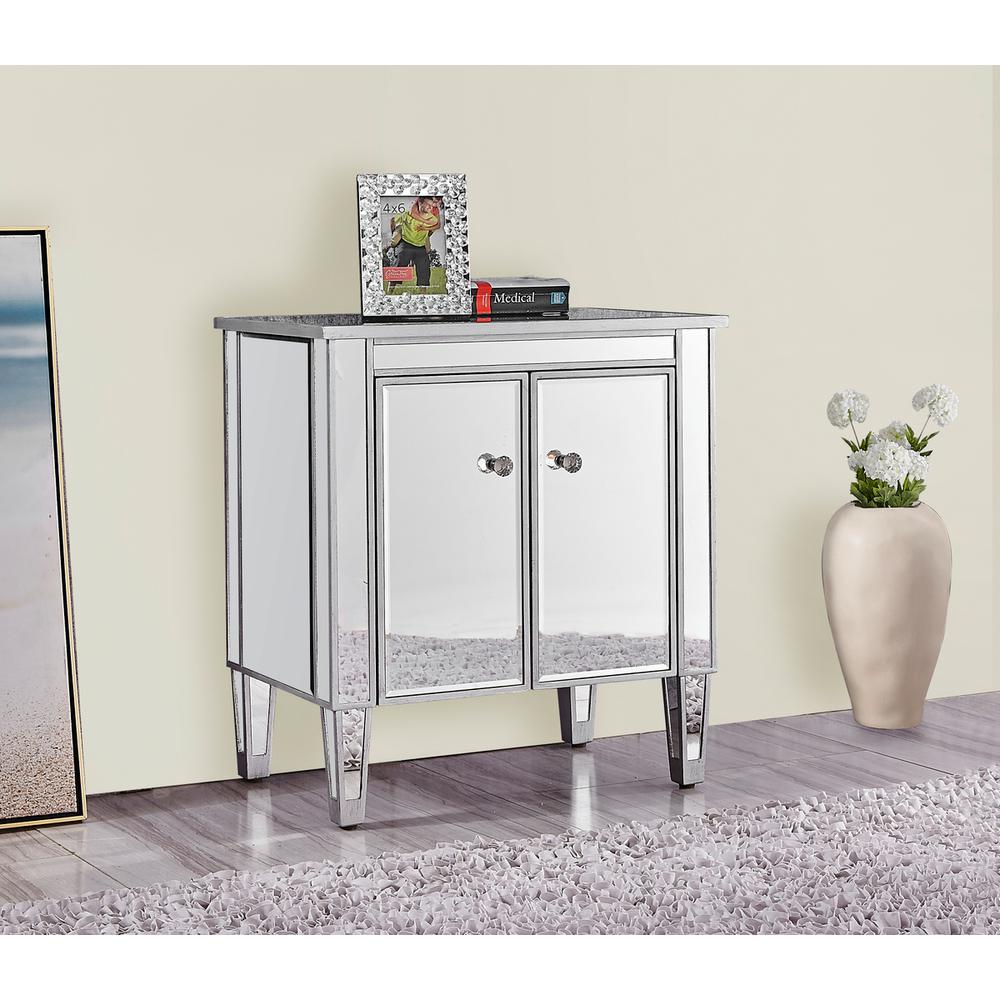 Cabinet 2 doors 24in. W x 16in. D x 26in. H in antique silver paint. Picture 9