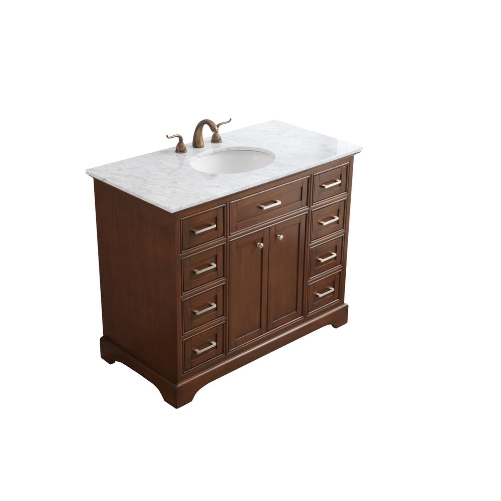 42 in. Single Bathroom Vanity set in teak. Picture 11