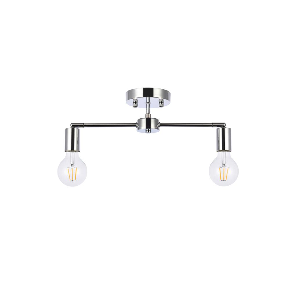 Zane 2 lights chrome flush mount. Picture 6