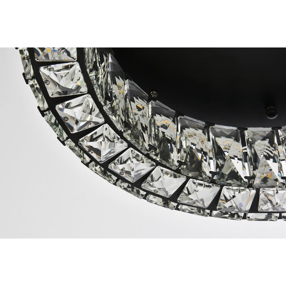 Monroe 18 inch LED Single flush mount in black. Picture 4