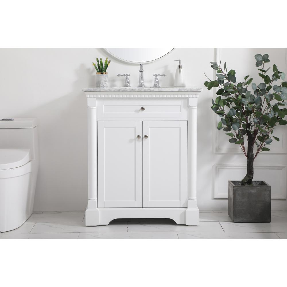 30 inch Single bathroom vanity in  White. Picture 14