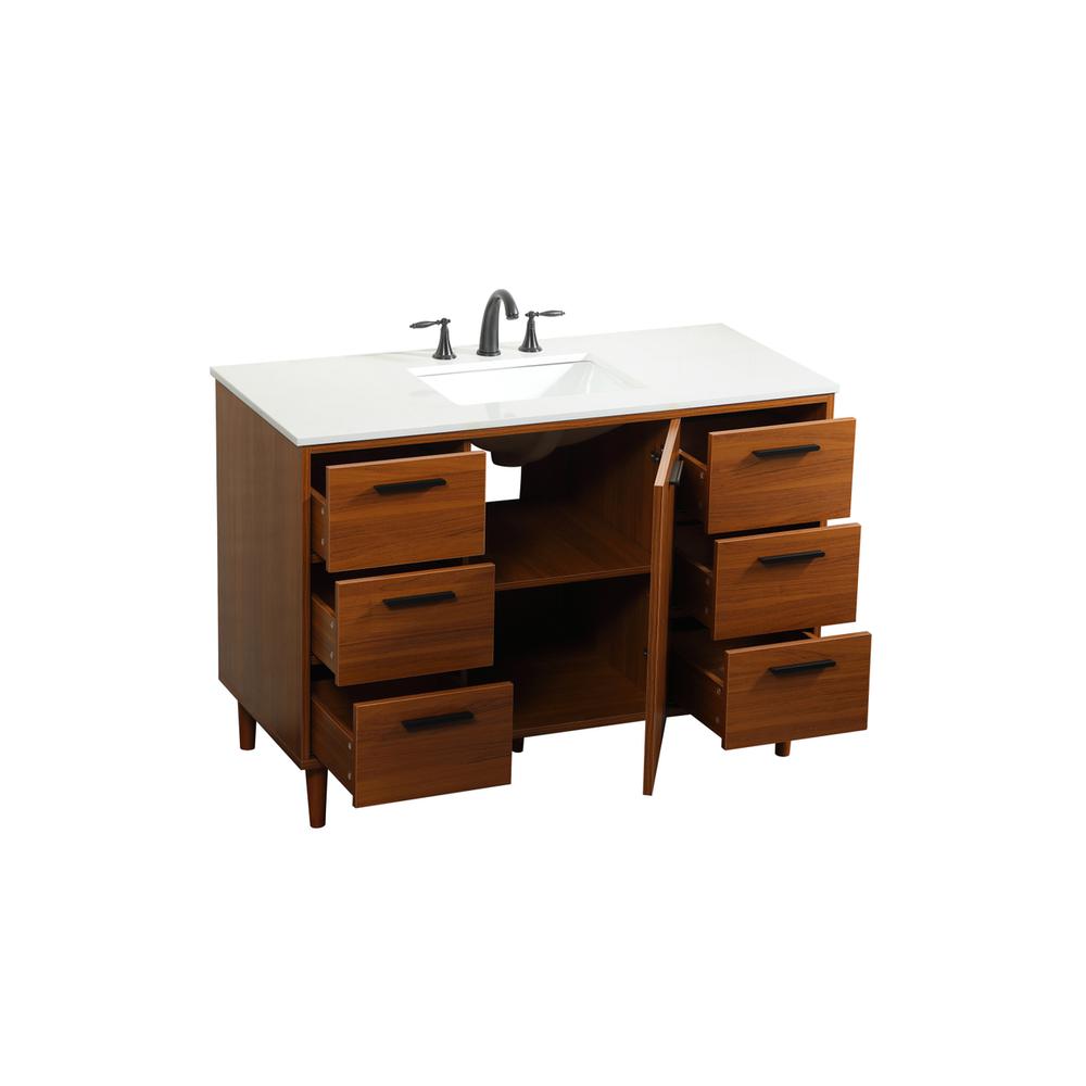 48 inch bathroom vanity in Teak. Picture 9