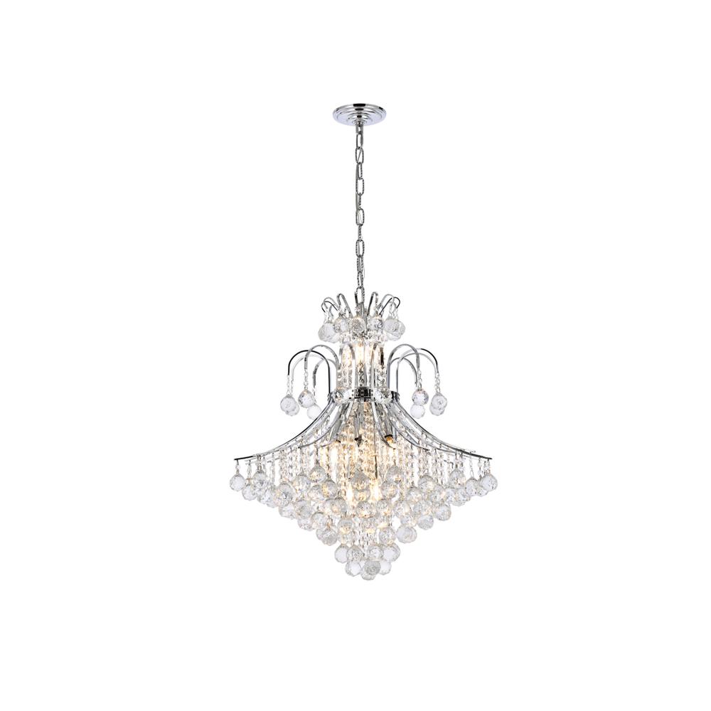Toureg 15 light Chrome Chandelier Clear Royal Cut Crystal. Picture 1