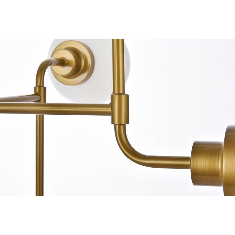 Hanson 8 lights pendant in brass with frosted shade. Picture 5