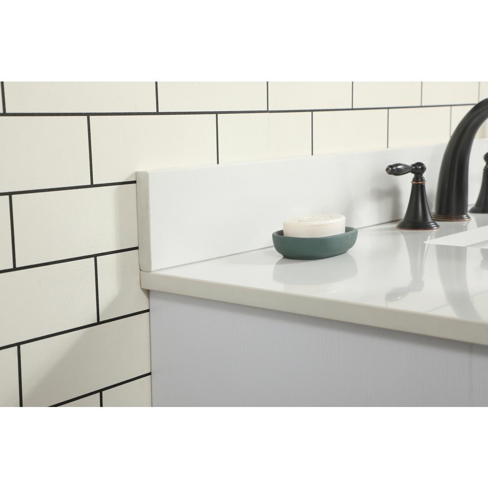 42 inch Single bathroom vanity in white with backsplash. Picture 5