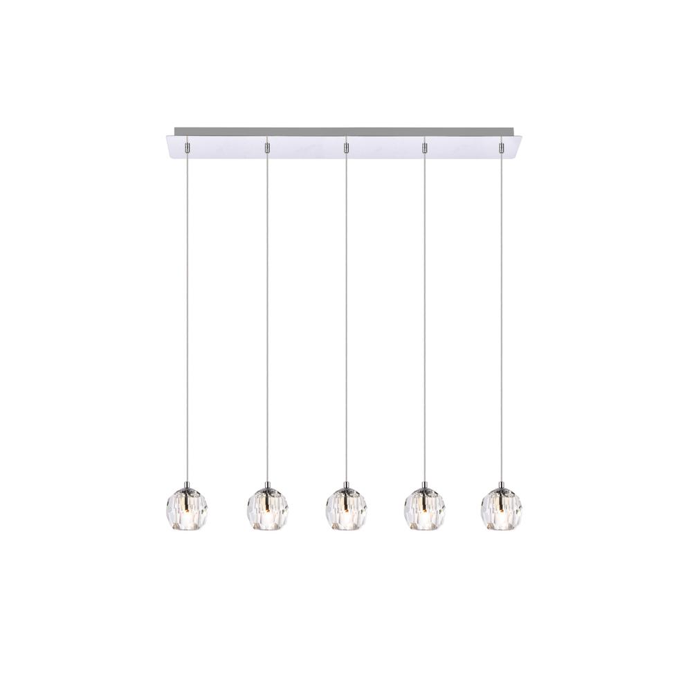 Eren 5 lights Chrome pendant. Picture 1