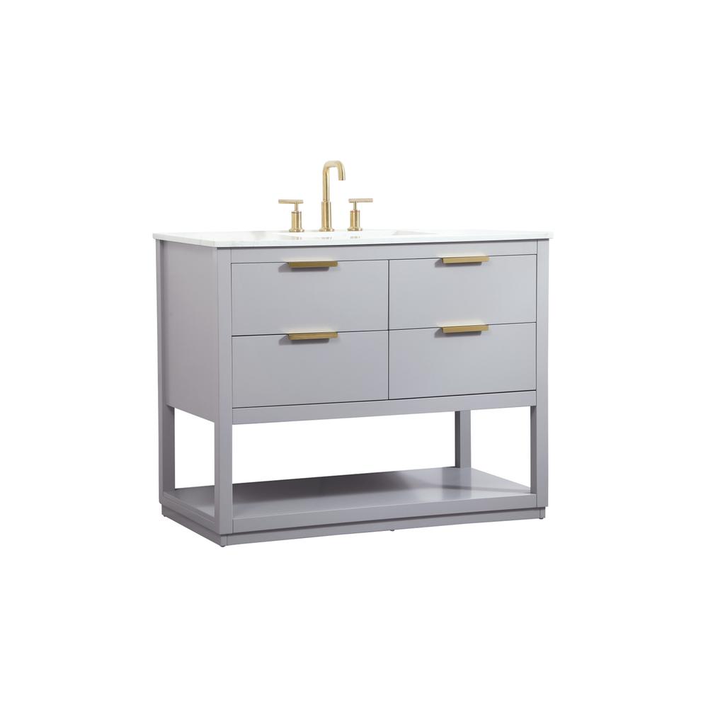 42 inch Single bathroom vanity in grey. Picture 7