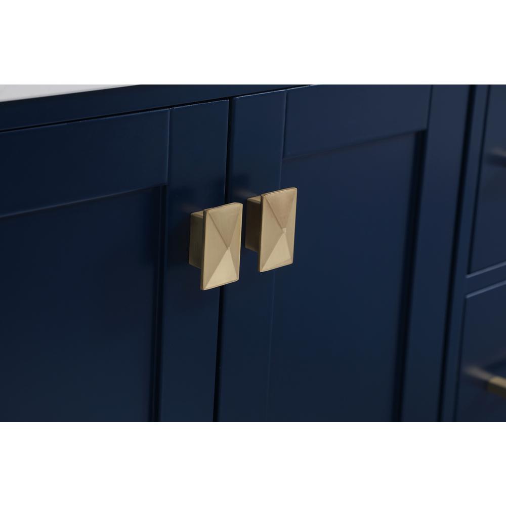 32 inch Single Bathroom Vanity in Blue with Backsplash. Picture 13