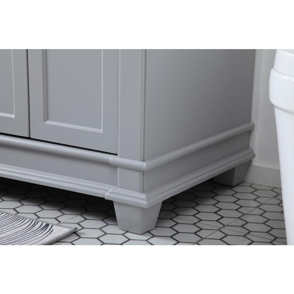 60 inch Double Bathroom Vanity set in Grey. Picture 6