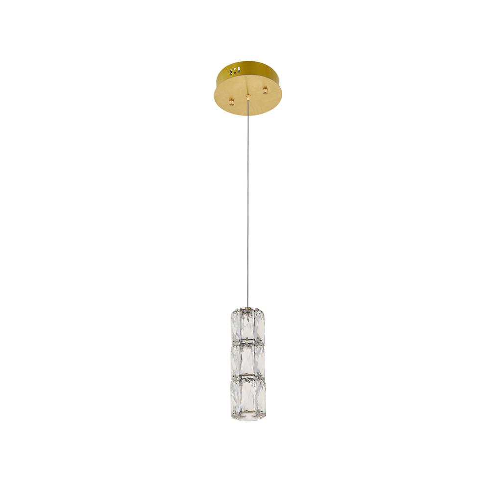 Polaris LED light gold Pendant Clear Royal Cut Crystal. Picture 3