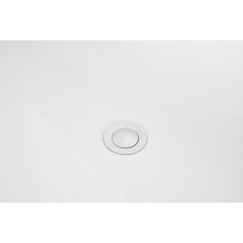 71 inch soaking roll top bathtub in glossy white. Picture 11